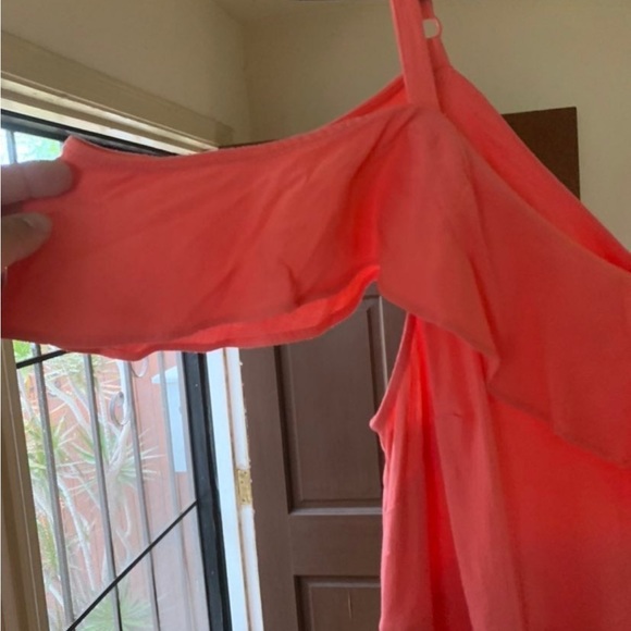 Torrid coral off shoulder Dress - Picture 3 of 5